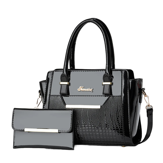 2-Piece Women's Leather Handbags