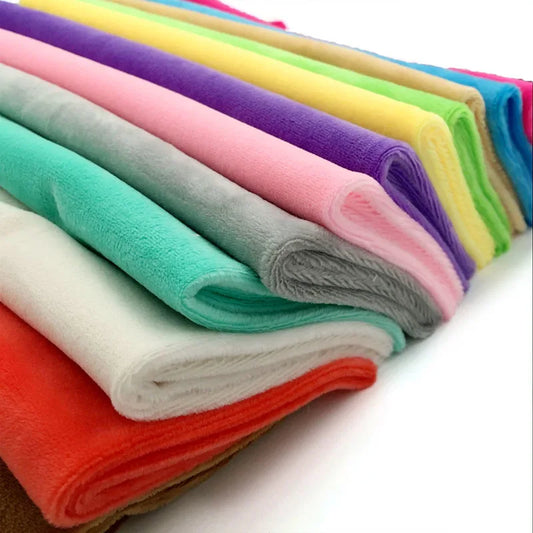 Zyfmptex 1pcs Minky Fabrics For Sewing Diy Handmade Home Textile Cloth For Toys Plush Fabric Patchwork Solid Color Style 45*50cm