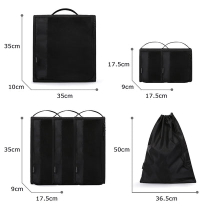BAGSMART 7 Pcs Suitcase Organizer Lightweight Travel Storage Bag Nylon Portable Home Wireframe Zipper Clothes Storage Box