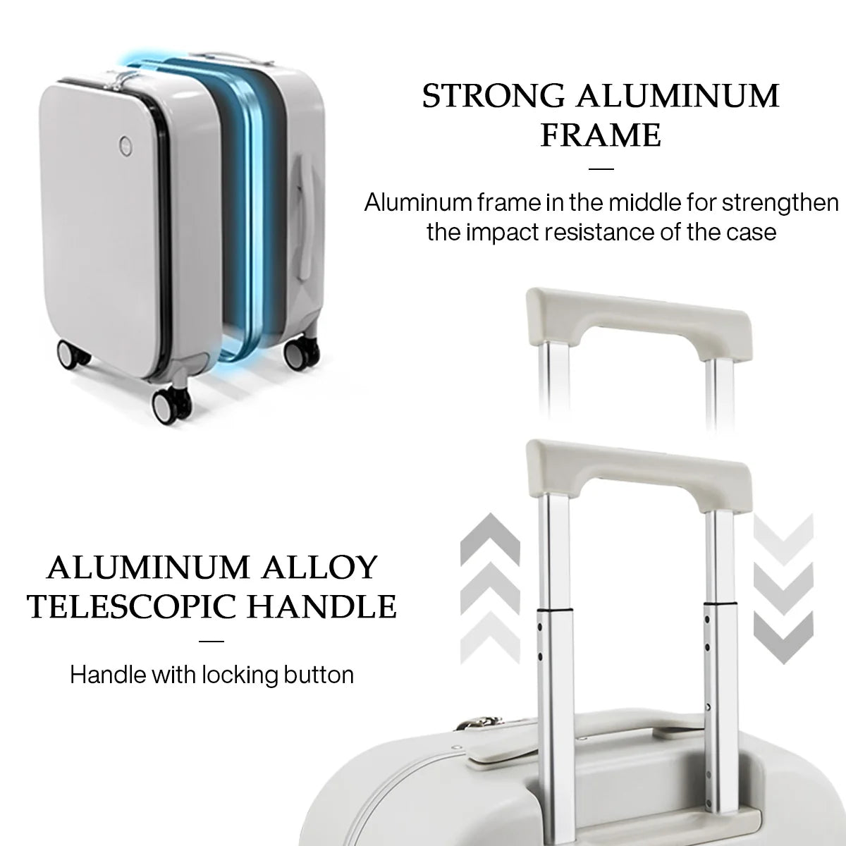 Aluminum Frame Wheeled Suitcase