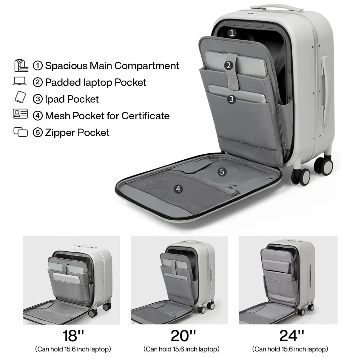 Aluminum Frame Wheeled Suitcase