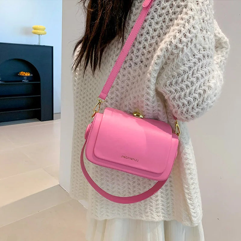 XOUHAM Korean Style Handbag for Women 4 Colors PU Leather Shoulder Bags Ladies Spring Crossbody Bag Fashion Small Square Pocket
