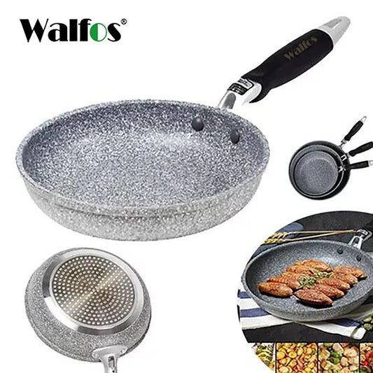 WALFOS Frying Pan  Wok Pan Non-Stick Pan Skillet Cauldron Induction Cooker Frying Pans Pancake Pan Egg Pan Gas Stove Home Garden