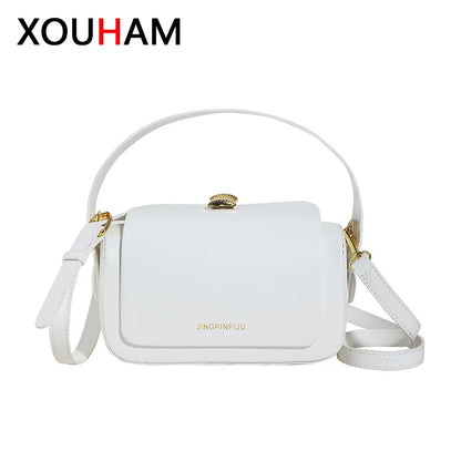 XOUHAM Korean Style Handbag for Women 4 Colors PU Leather Shoulder Bags Ladies Spring Crossbody Bag Fashion Small Square Pocket