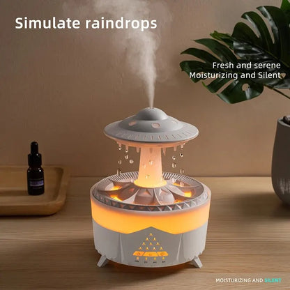 UFO Raindrop Humidifier Water Drop Air Humidifier USB Aromatherapy Essential Oils Aroma Air Diffuser Household Mist Maker Home D